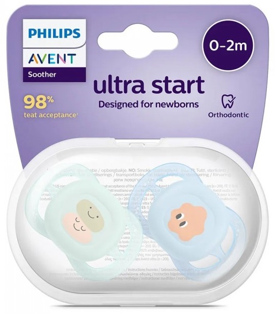 Philips AVENT- 2 xuxas- 0-2M- Ultra Start- Deco- Menino
