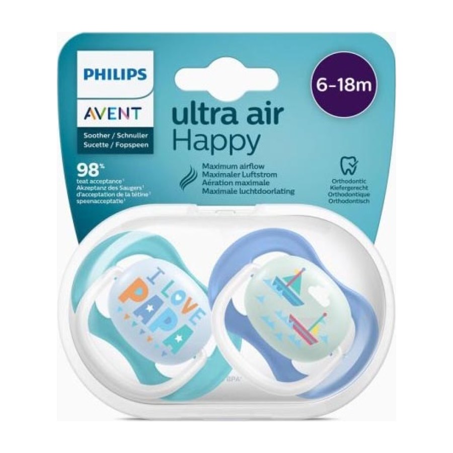 Philips AVENT 2 Xuxas - Ultra Air - Happy - 6-18 M - Menino