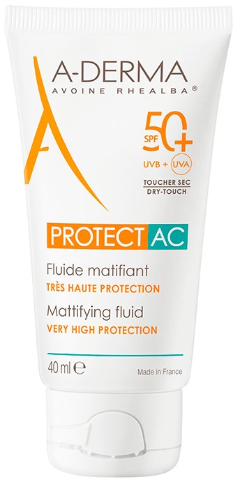 A-DERMA SOLAR PROTECT AC SPF50 Fluido Matificante (ACNE)
