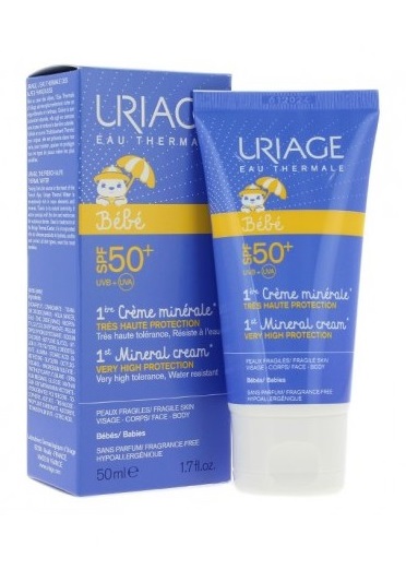 URIAGE BEBÉ 1º Solar SPF50+ Creme Mineral 50ml (bebés e albinos)