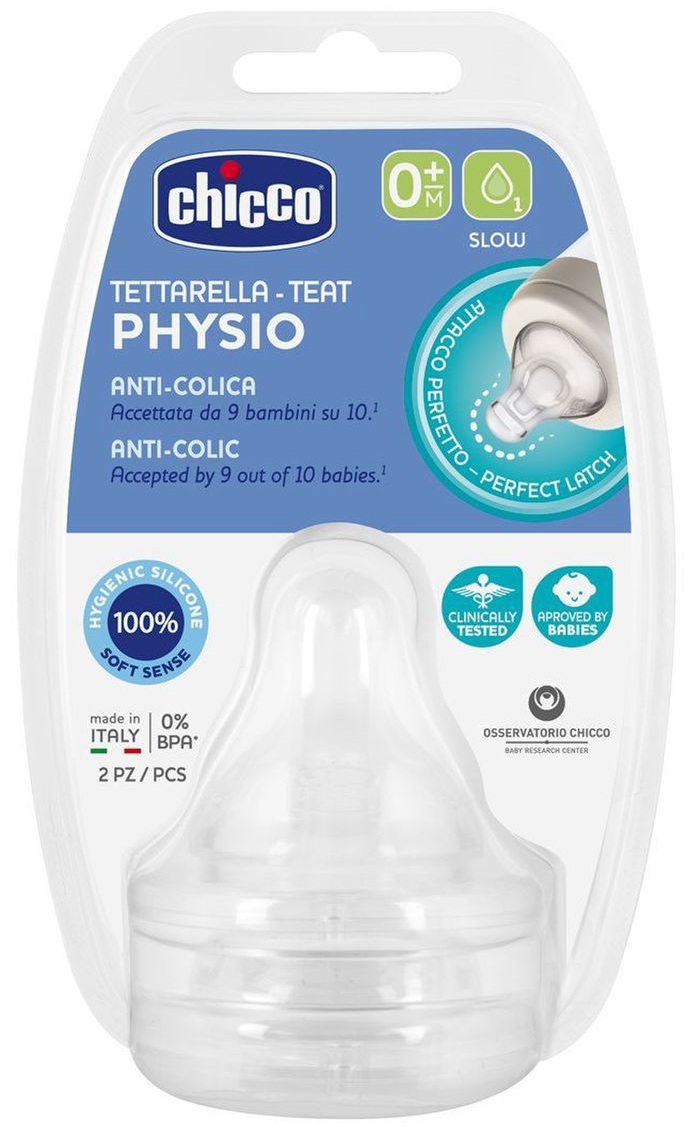 CHICCO Tetina Fisio Sili Normal 0M+ 2UN