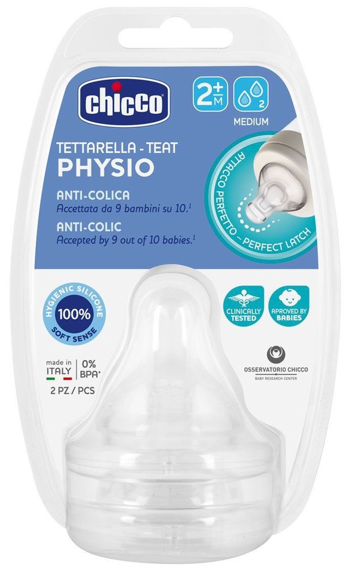 CHICCO Tetina Fisio Sili Rapido 2M+ 2UN
