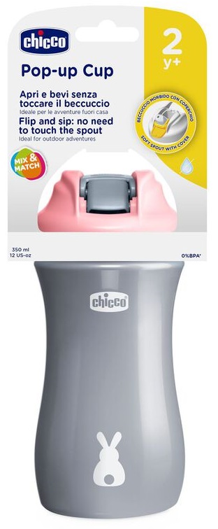 CHICCO Copo Pop Up ROSA coelho 2A+