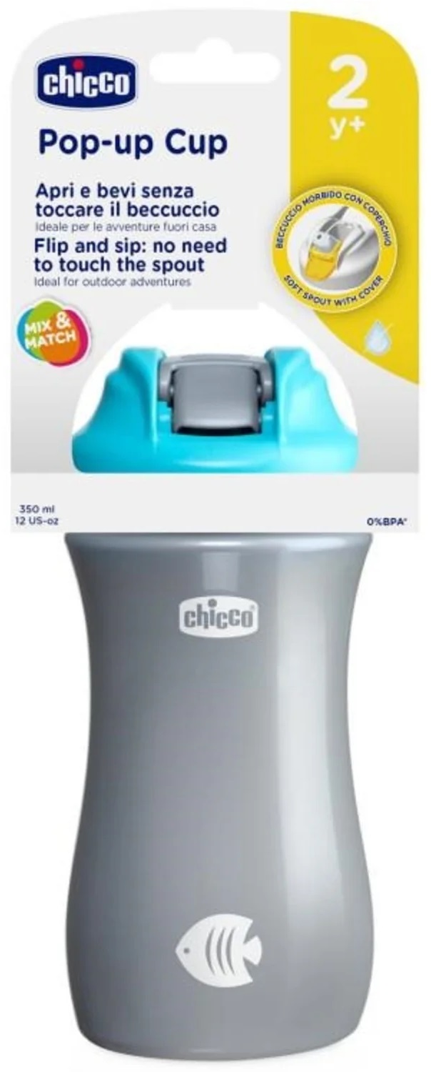 CHICCO Copo Pop Up AZUL Peixinho 2A+