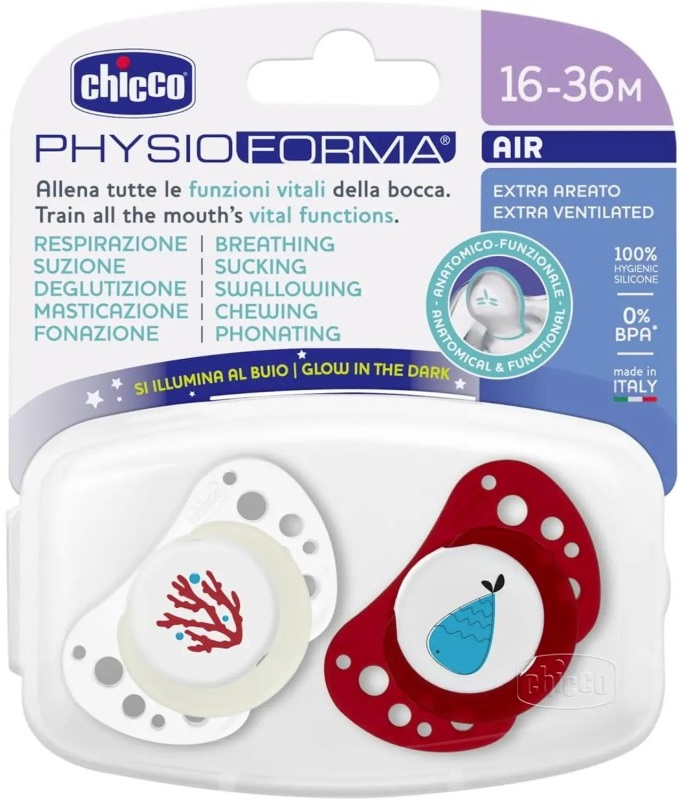 CHICCO Chupeta Physio Forma Lumi 16-36 Meses