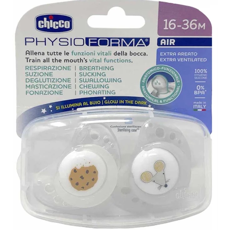 CHICCO Chupeta Phy Air Cinzal Lumi 16-36 Meses