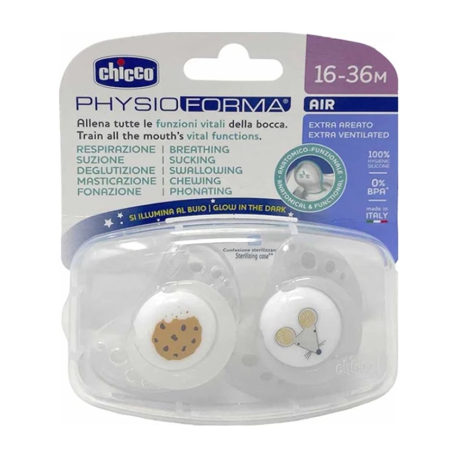 CHICCO Chupeta Phy Air Cinzal Lumi 16-36 Meses