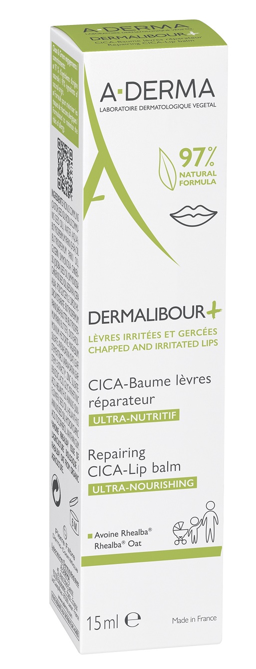 A-DERMA DERMALIBOUR Cica Bálsamo Lábios 15 ml 