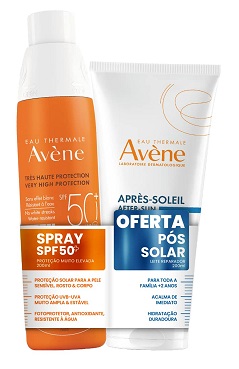 AVENE SOLAR SPF 50 SPRAY+OF Leite Pós Solar 200 ml