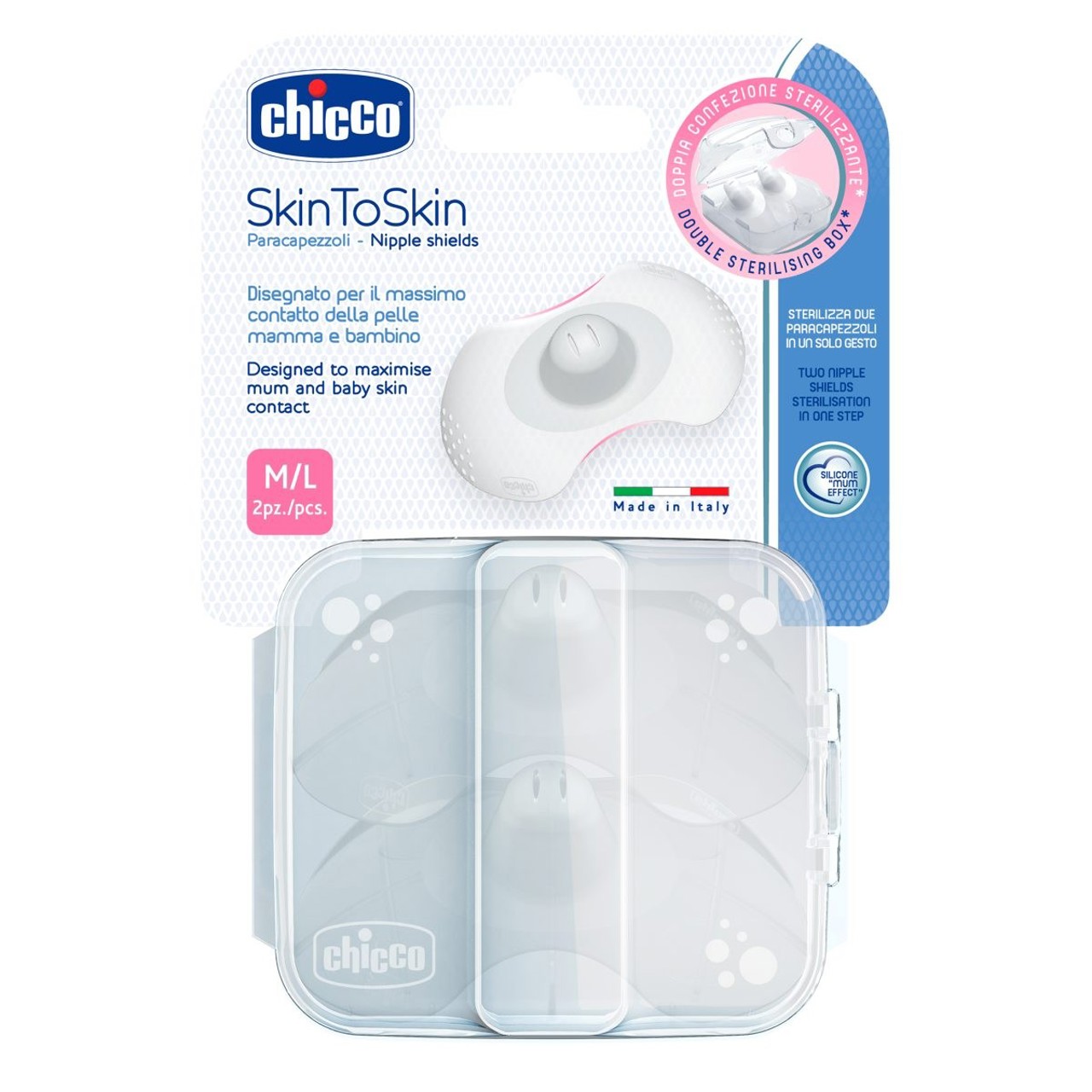 CHICCO PROTETOR DE MAMILOS EM SILICONE M-L